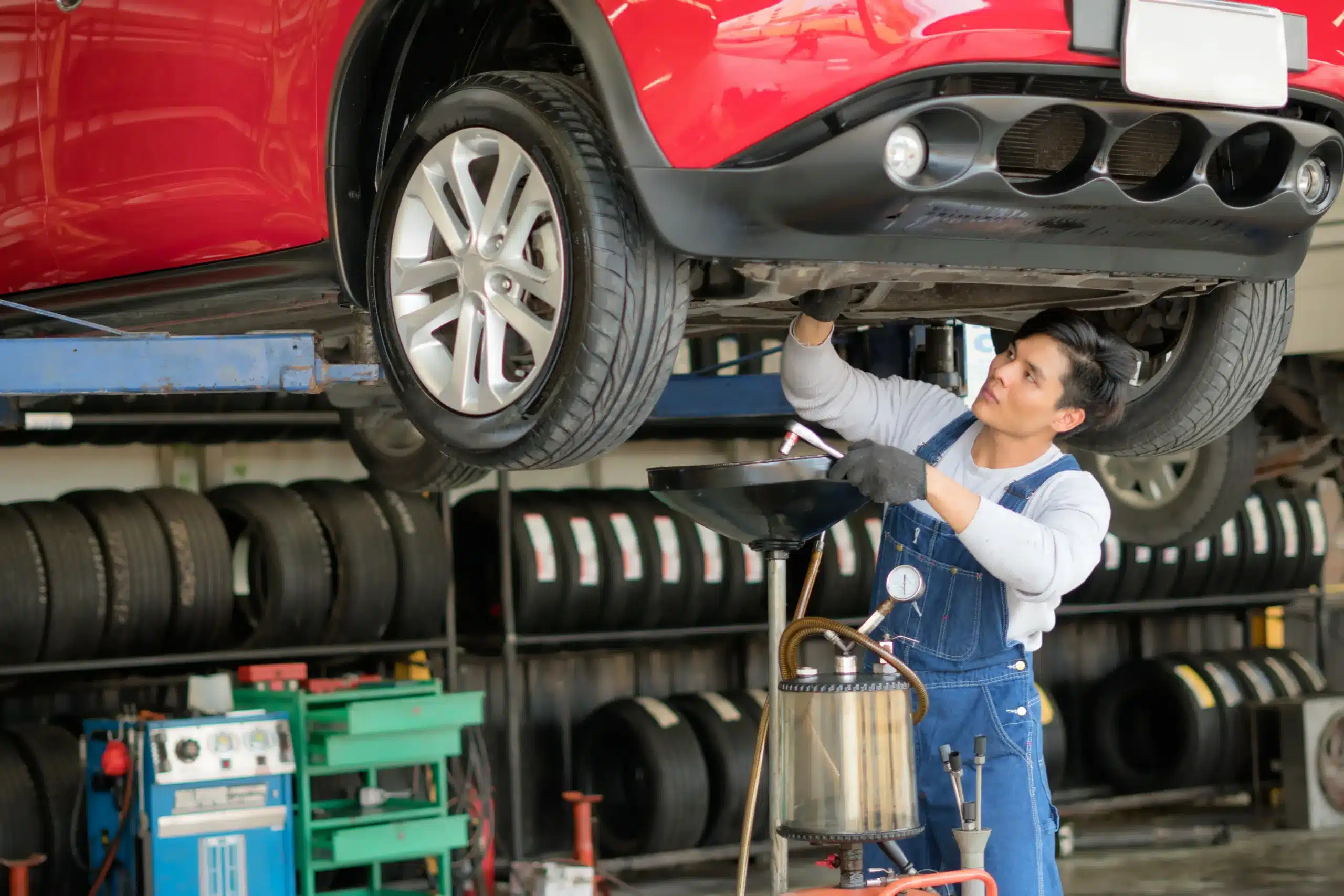 Servicing a Japanese import car at Carage, a trusted auto shop in Jupiter, FL